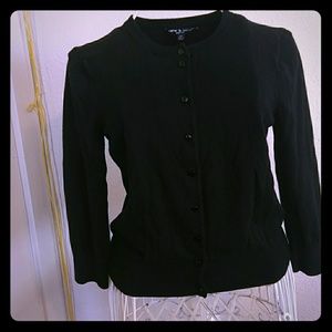 Cable & Gage black petite sweater